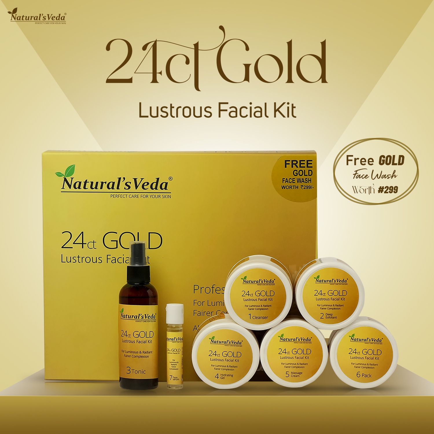 24ct CT Gold Facial Kit